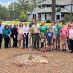 East GA State College Moon Tree Crew Behind Planted Moon Tree