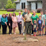 East GA State College Moon Tree Crew Behind Planted Moon Tree 3